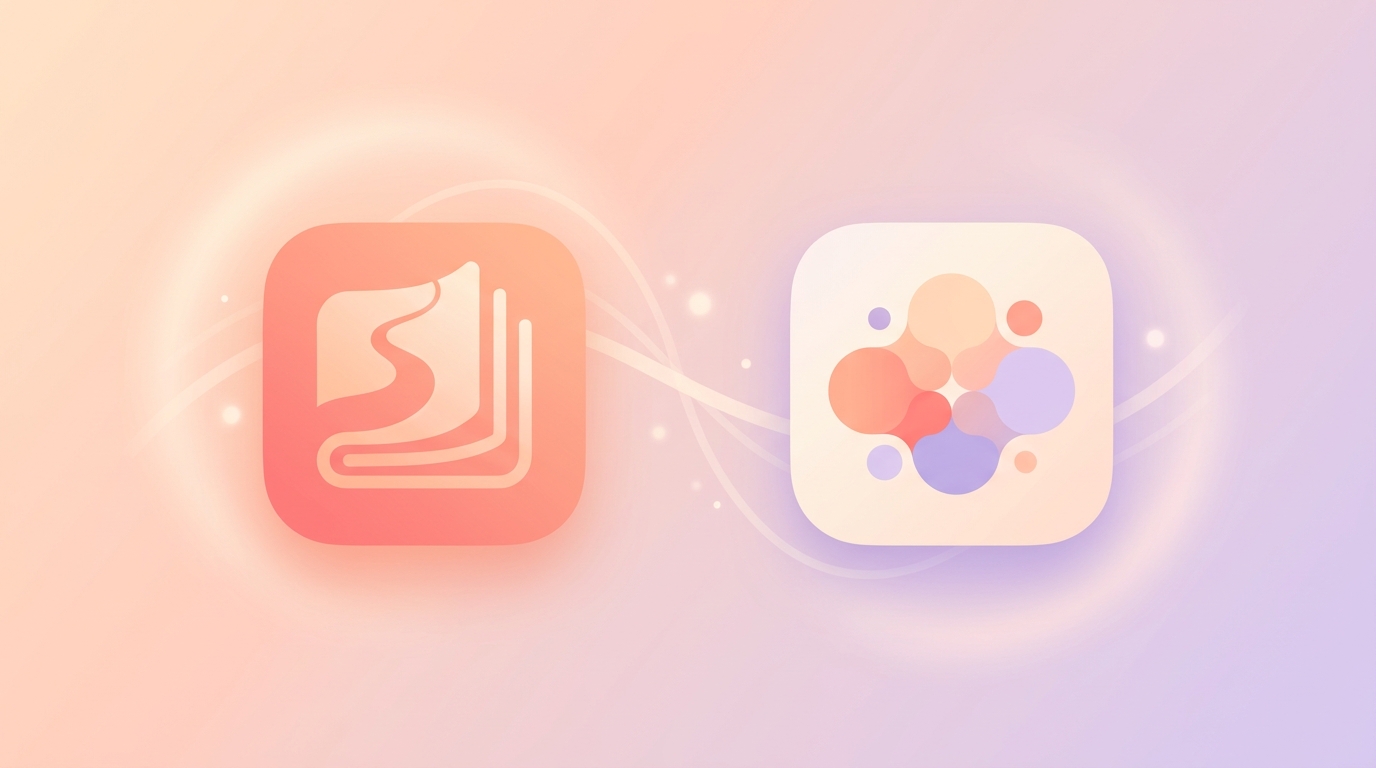 Side-by-side comparison of Apple Journal iOS 27 onscreen awareness and ViviDiary mood tracker interface