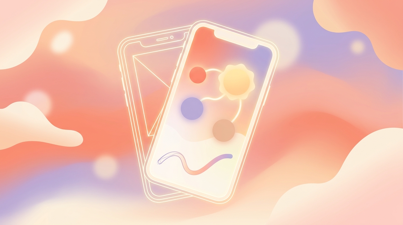 A smartphone displaying a simple mood tracking interface, deliberately avoiding AI text generation tools.