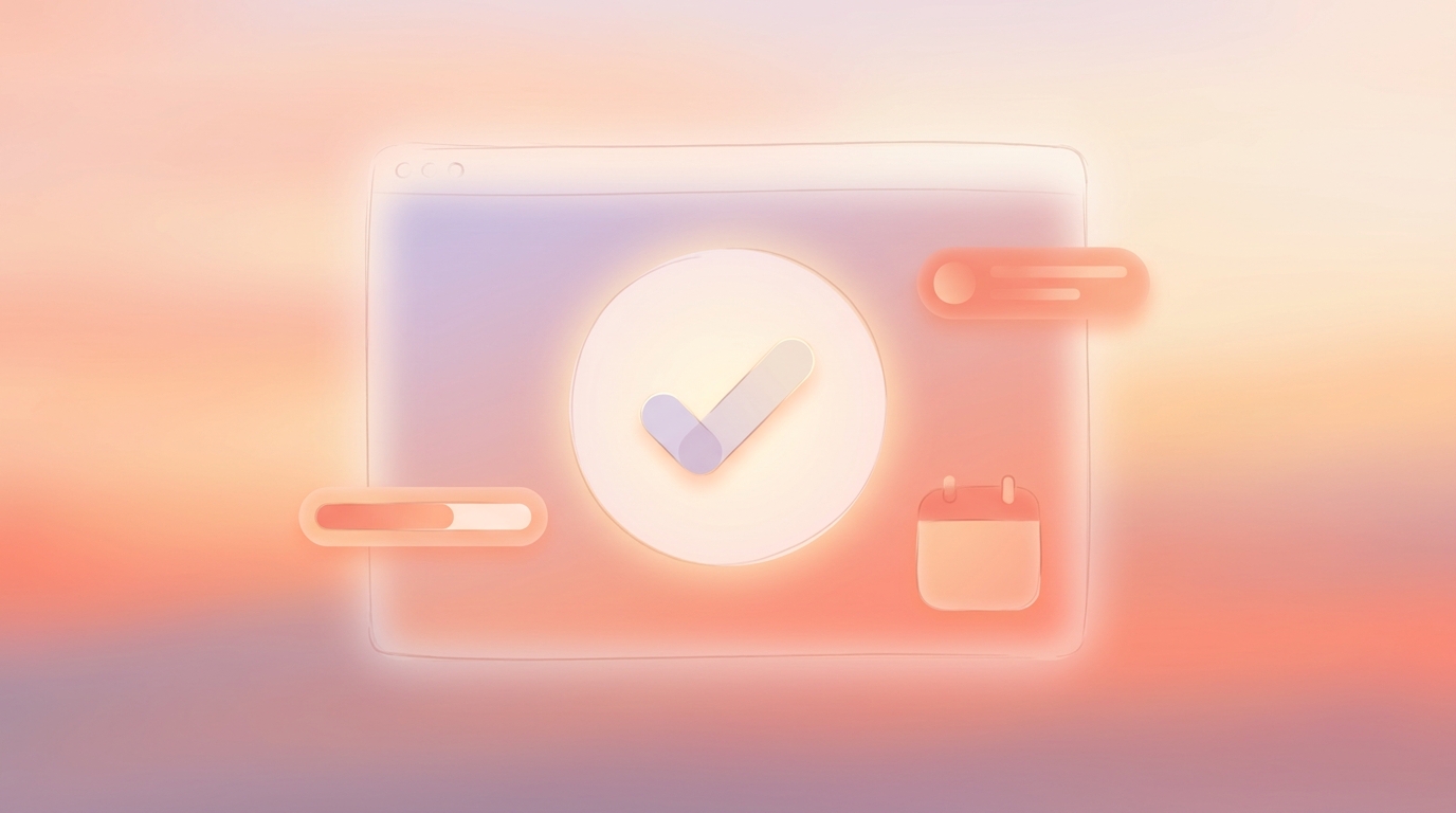 A minimalist user interface showing a neutral dash instead of a red X for a missed daily routine