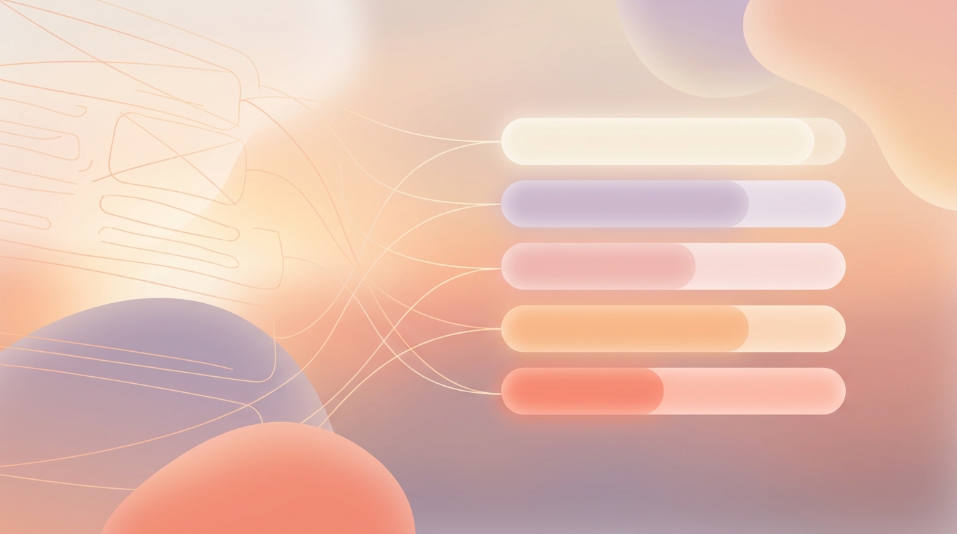 Minimalist digital interface showing a simple 5-level mood tracker, representing underconsumption core UX design.