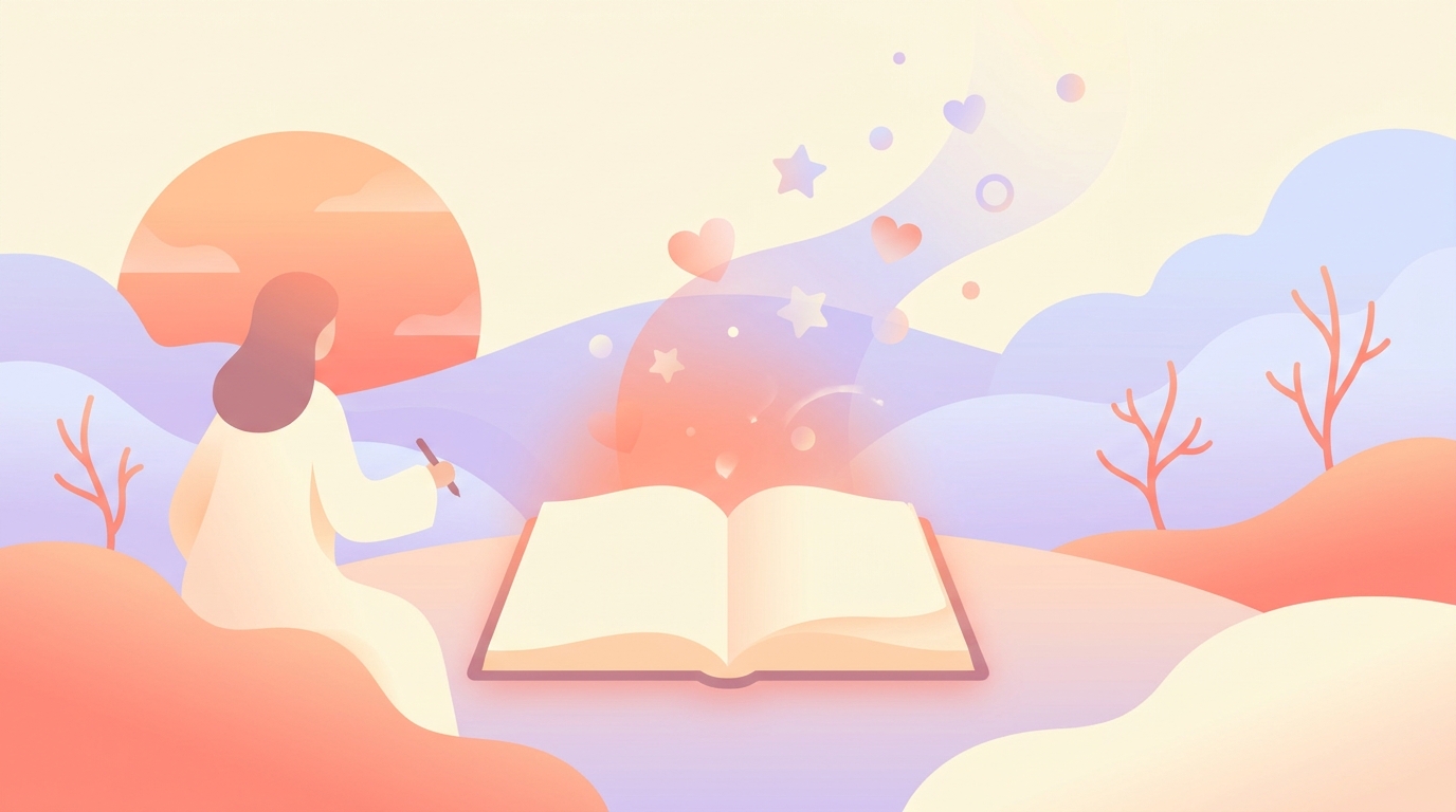 A person writing in a journal, exploring the how did I become the person I am today journal prompt