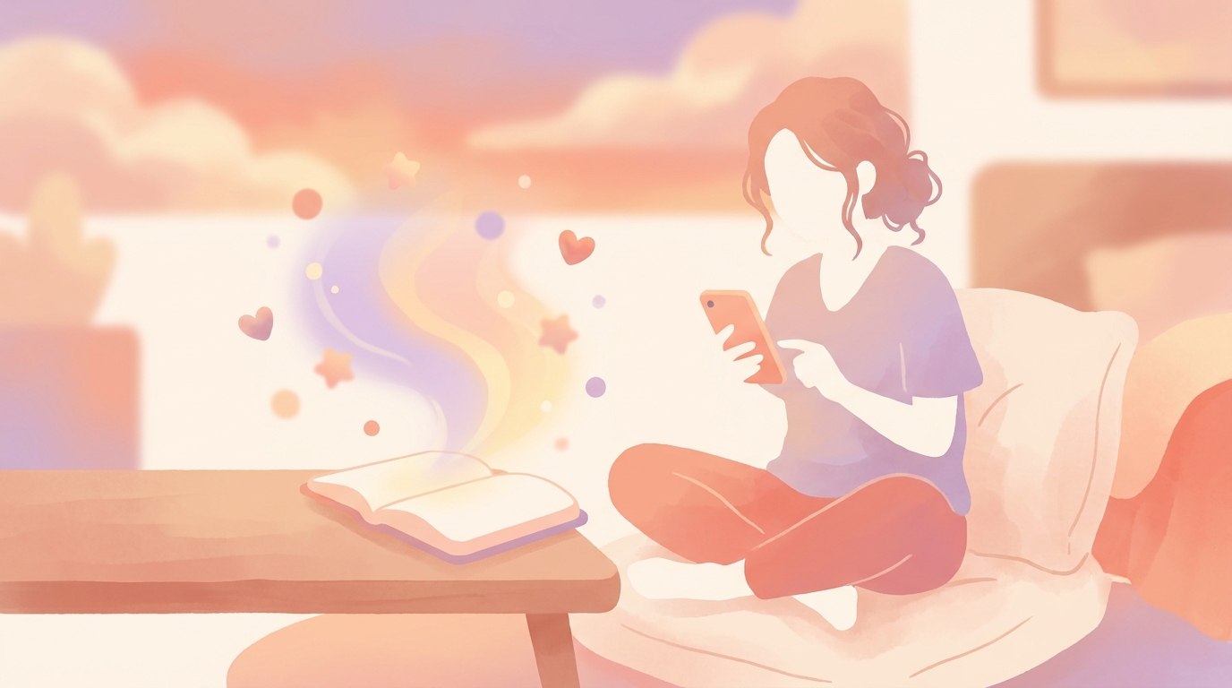 A person with ADHD using a smartphone to log a quick interstitial journal entry between tasks