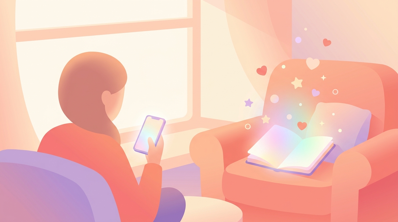A person relaxing with a smartphone, practicing neurowellness mood tracking in 2026