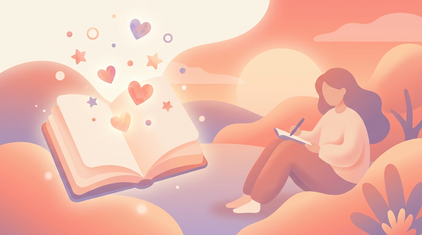 A person writing in a journal on a sunny summer day, representing a summer arc mental health reset