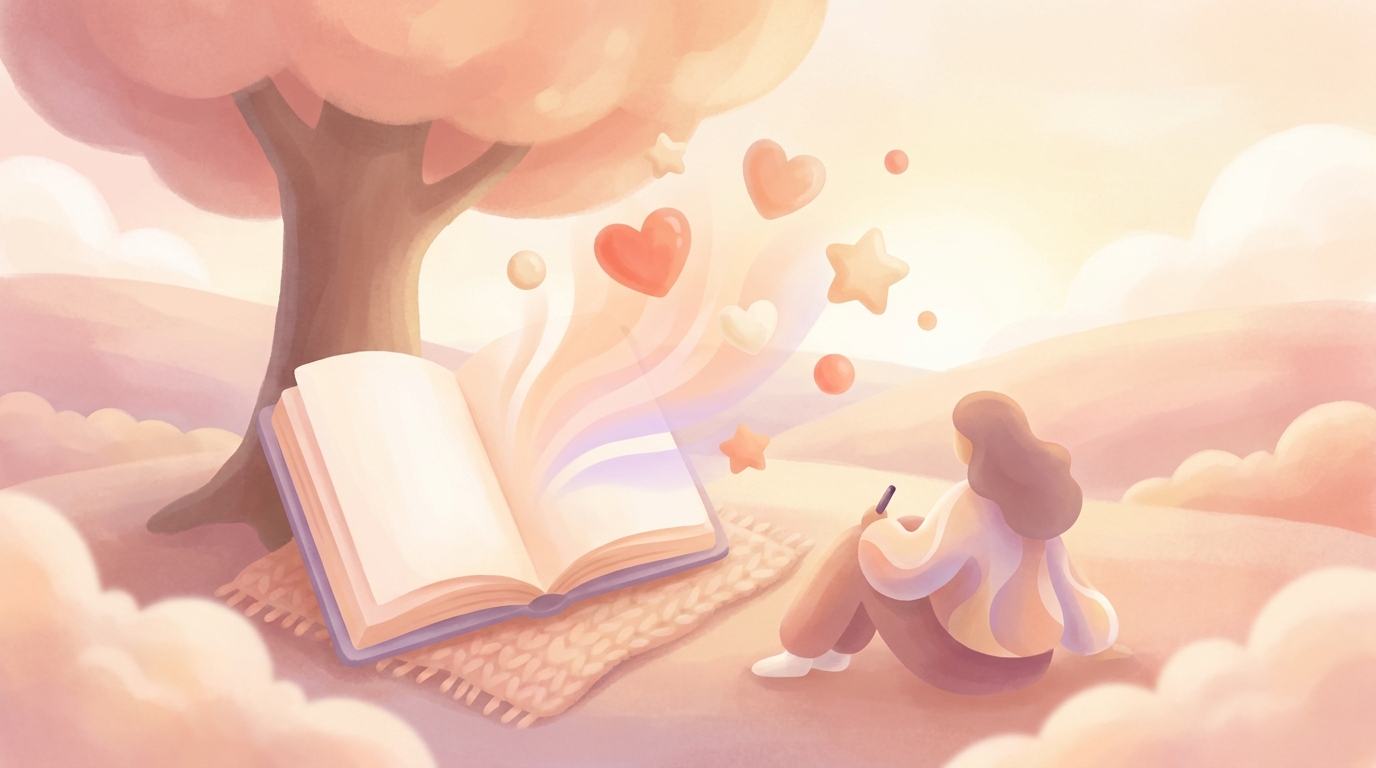A person writing in a journal outdoors during a bright summer day, practicing mental health check-ins.