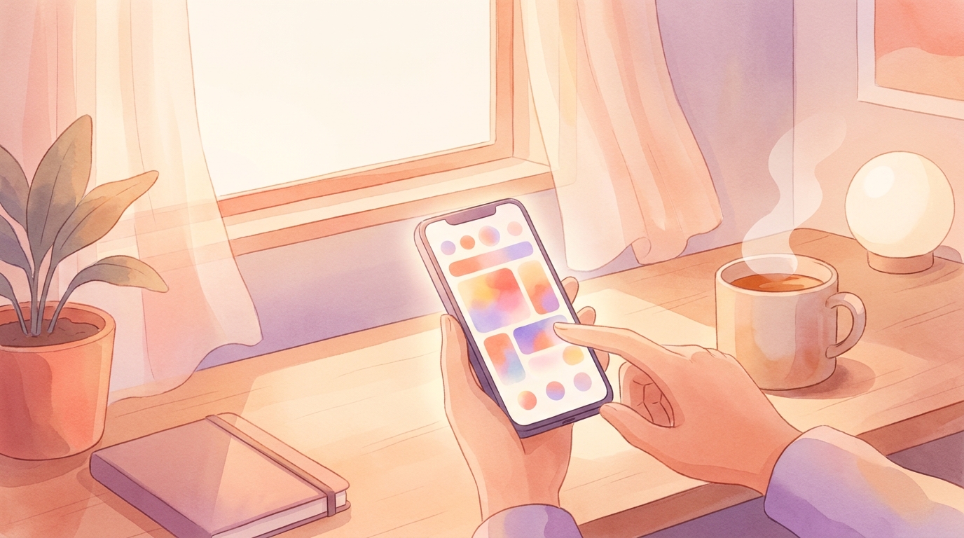 A person with ADHD using one of the best journaling apps for adhd 2026 on their smartphone