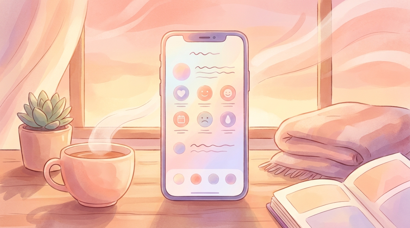 ViviDiary app interface displaying summer slump journal prompts 2026 and modular emoji logging on a smartphone.